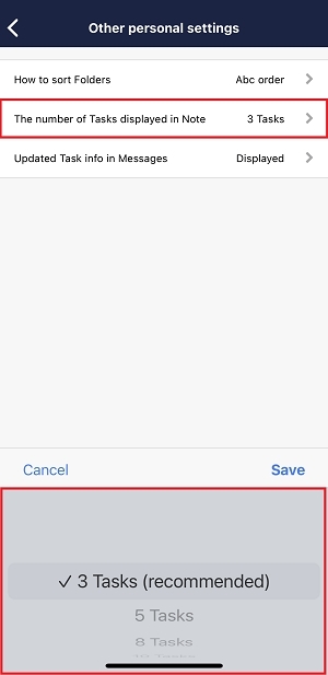 How to change the number of Tasks displayed in Note on Stock_4