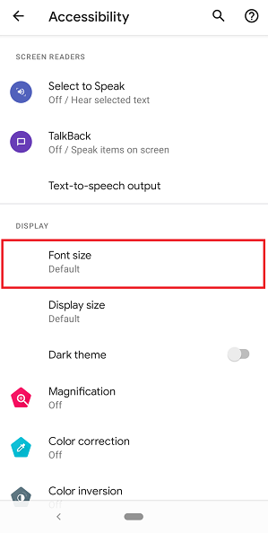 How to enlarge the texts on smartphone app_8