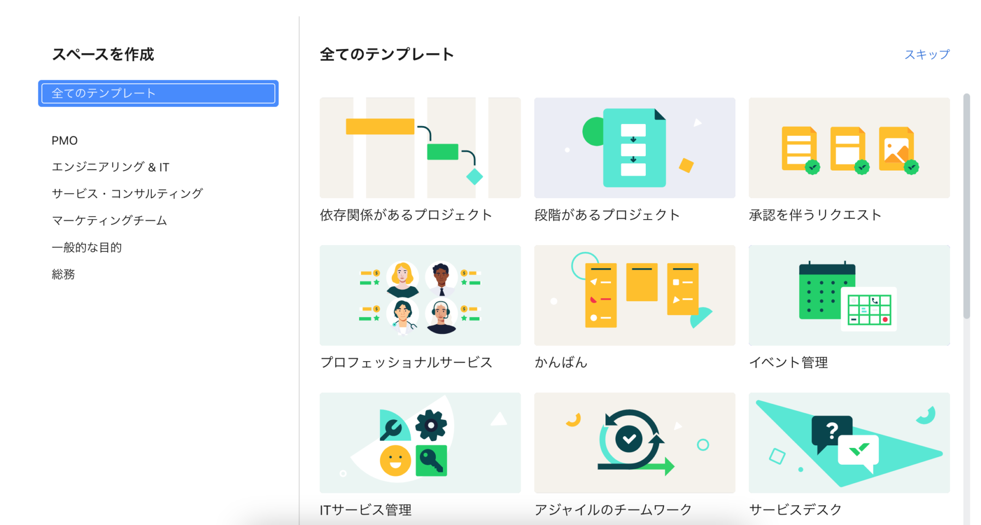 wrikeのテンプレート画像