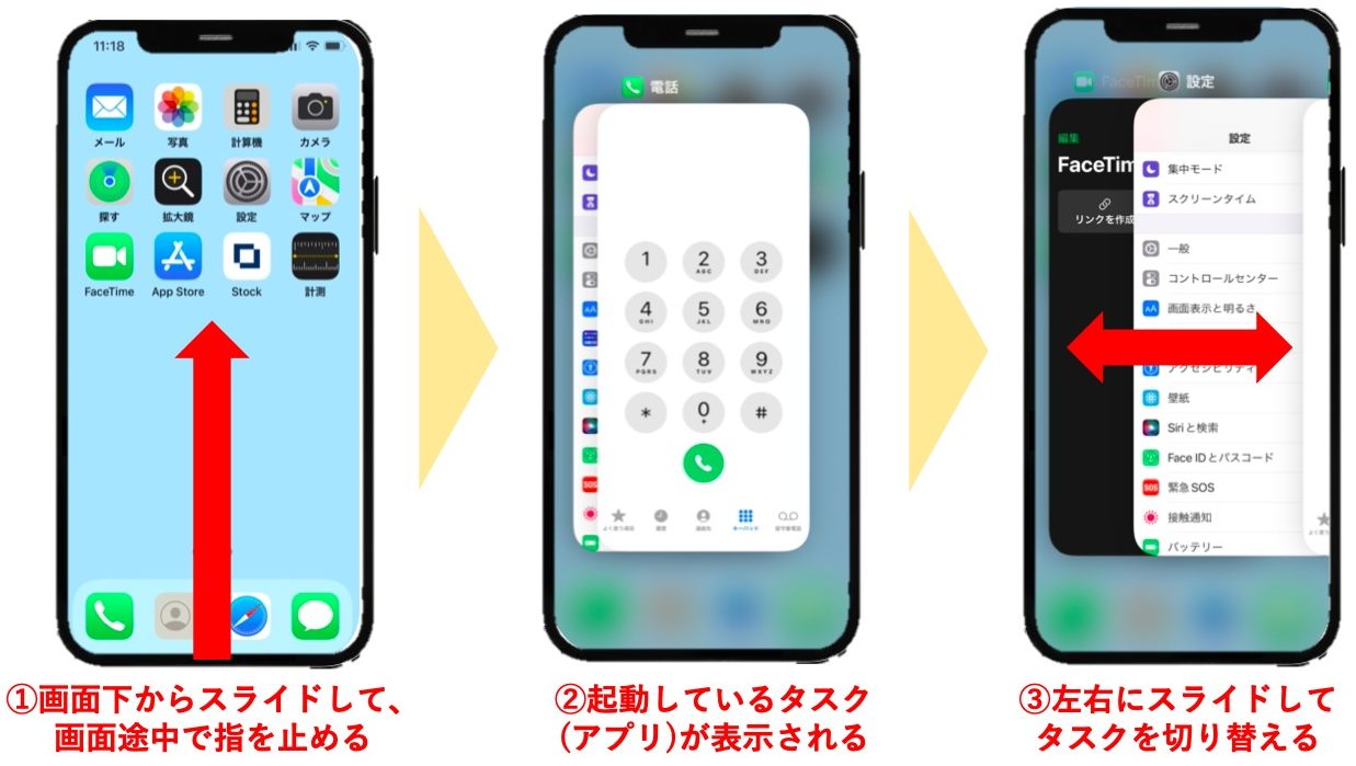 iPhoneでタスクを切り替える方法2