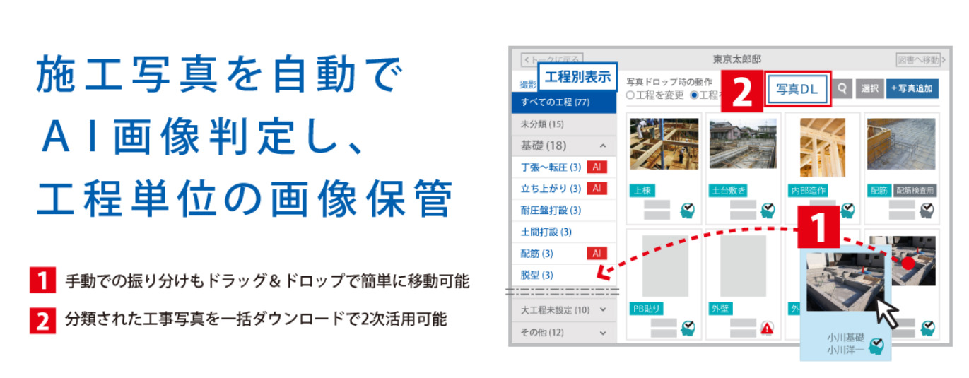 KizukuのAIによる画像振り分け機能